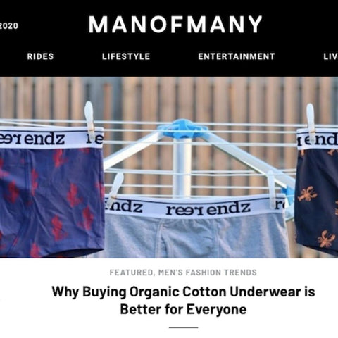 Reer Endz Men's Underwear talks Organic Cotton Underwear with Australian men's Blogger  Many Of Many Tastes